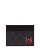 Matchesfashion.com Gucci - Gg Supreme Wolf Canvas Cardholder - Mens - Black