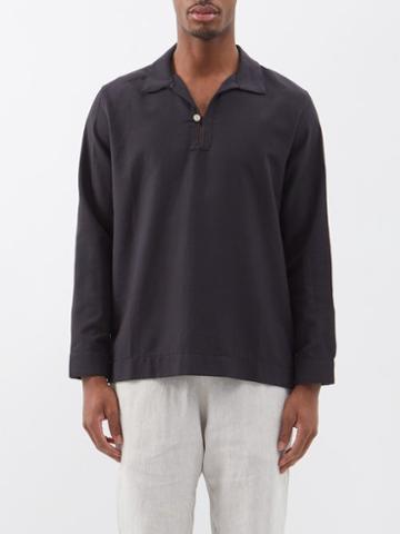 Maran - El Abrazo Organic Cotton-blend Polo Shirt - Mens - Black