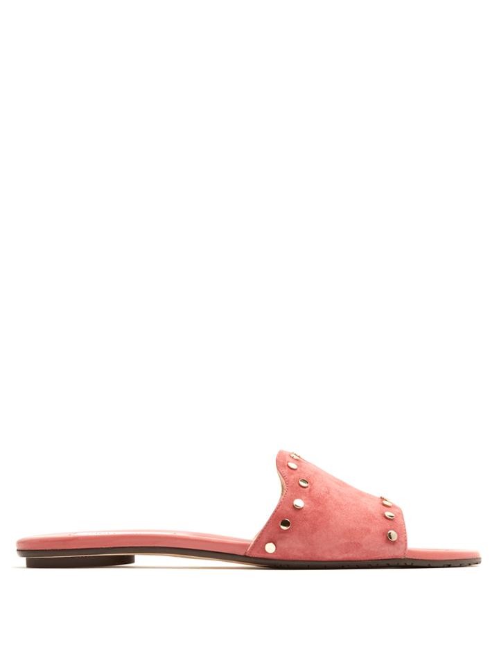 Jimmy Choo Nanda Stud-embellished Suede Slides