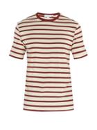 Matchesfashion.com Sunspel - Crew Neck Cotton Jersey T Shirt - Mens - Burgundy Multi