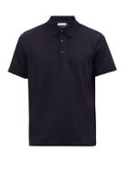 Matchesfashion.com Moncler - Logo-placket Cotton-piqu Polo Shirt - Mens - Navy