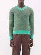 Craig Green - Reversible Brushed-mohair And Wool Sweater - Mens - Brown Multi