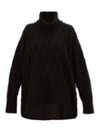 Matchesfashion.com Eskandar - Roll Neck Cable Knit Cashmere Sweater - Womens - Black