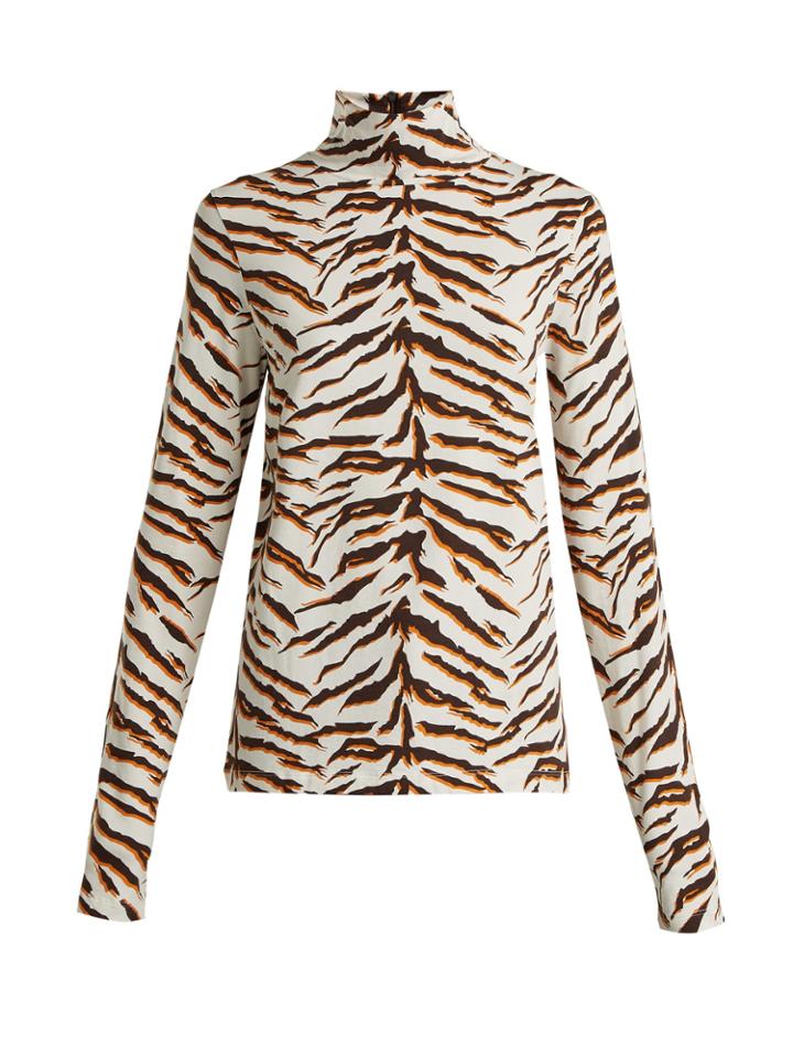 M.i.h Jeans X Golborne Road By Bay Garnett Tiger-print Top