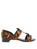 Fabrizio Viti Take A Bow Leopard-print Satin Sandals