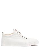 Christian Louboutin - F.a.v Slip-on Spike-embellished Leather Trainers - Mens - White
