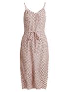 Matchesfashion.com Hvn - Lily Polka Dot Print Silk Slip Dress - Womens - Light Pink