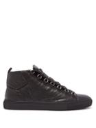 Matchesfashion.com Balenciaga - Arena High Top Leather Trainers - Mens - Black