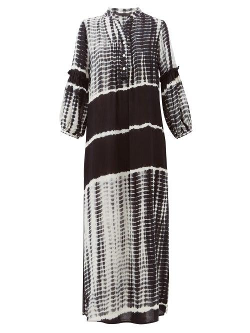 Matchesfashion.com Love Binetti - Good Vibrations Tie-dye Cotton Tunic - Womens - Black White