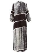 Matchesfashion.com Love Binetti - Good Vibrations Tie-dye Cotton Tunic - Womens - Black White