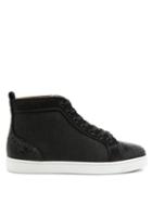 Matchesfashion.com Christian Louboutin - Louis P Strass Ii Canvas High-top Trainers - Mens - Black Multi