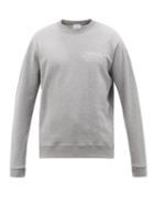 Mens Rtw Burberry - Angelo Applied-logo Cotton-jersey Sweatshirt - Mens - Grey