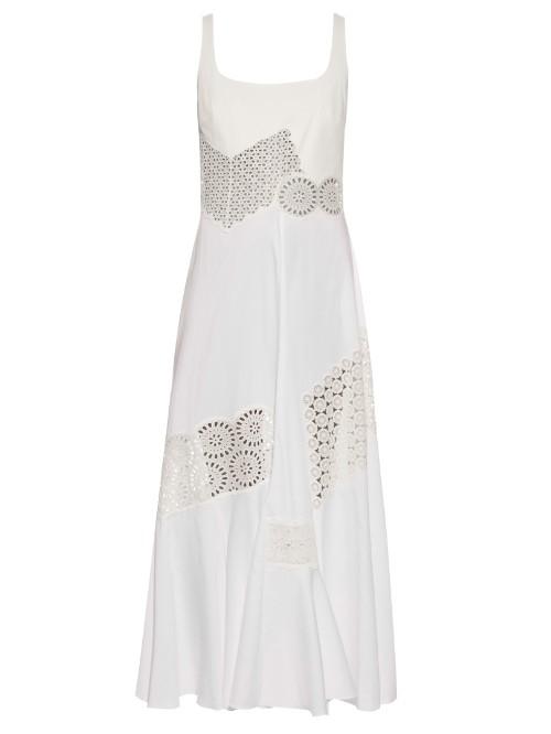 Stella Mccartney Sacha Broderie-anglaise Panel Maxi Dress