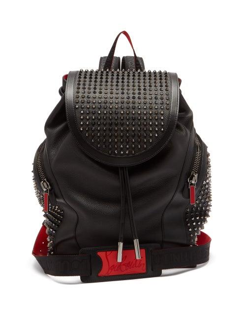 Matchesfashion.com Christian Louboutin - Explorafunk Studded Leather Backpack - Mens - Black Multi