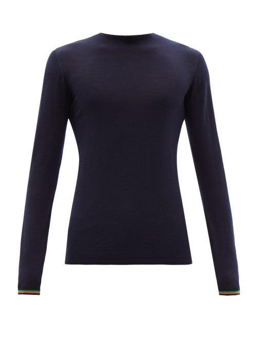 Matchesfashion.com Iffley Road - Malvern Merino-wool Base Layer Top - Mens - Navy