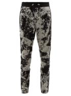 Matchesfashion.com Balmain - Velvet Devor Herringbone Track Pants - Mens - Black