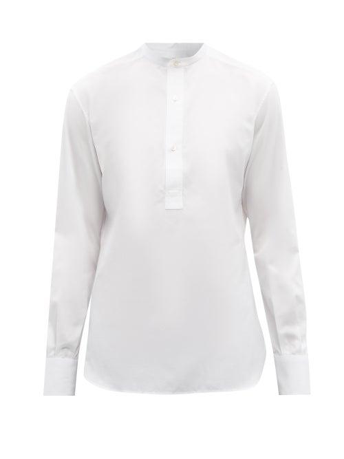 Sbline - Stand-collar Cotton-poplin Shirt - Mens - White