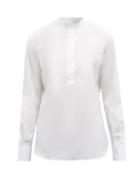 Sbline - Stand-collar Cotton-poplin Shirt - Mens - White