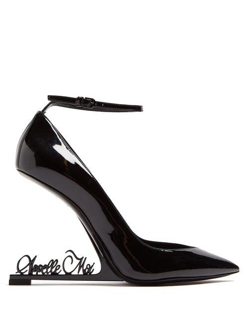 Matchesfashion.com Saint Laurent - Opium Patent Leather Pumps - Womens - Black