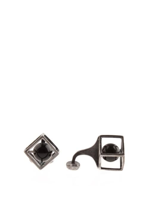 Title Of Work Raw Diamond In Cage Cufflinks