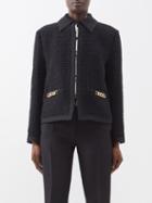 Valentino - V-logo Chain Tweed Jacket - Womens - 01bk