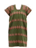 Matchesfashion.com Pippa Holt - No.205 Embroidered Cotton Kaftan - Womens - Green Print
