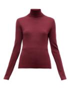 Matchesfashion.com Gabriela Hearst - May Roll Neck Sweater - Womens - Burgundy
