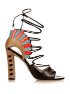 Paula Cademartori Lotus Lace-up Leather Sandals