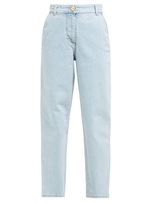 Matchesfashion.com Versace - High Rise Straight Leg Jeans - Womens - Denim