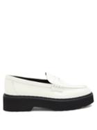 Matchesfashion.com Tod's - Flatform Patent-leather Penny Loafers - Womens - White