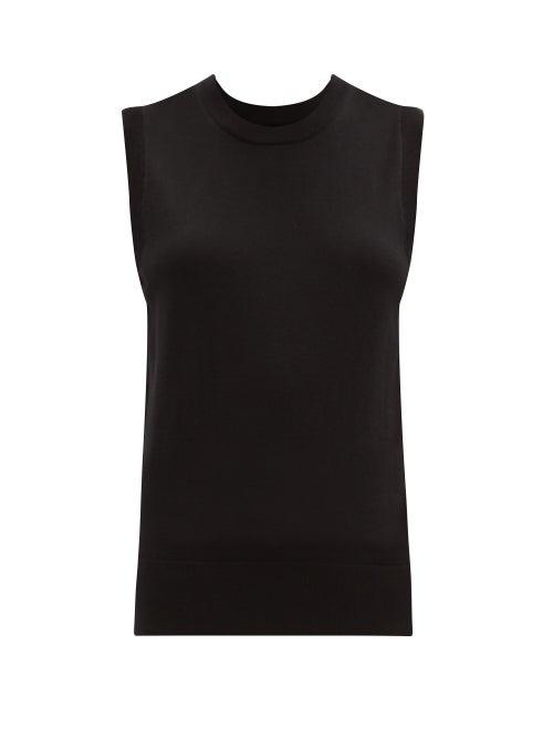 Matchesfashion.com Dolce & Gabbana - Round-neck Wool Tank Top - Womens - Black