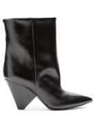 Matchesfashion.com Saint Laurent - Niki Leather Ankle Boots - Womens - Black
