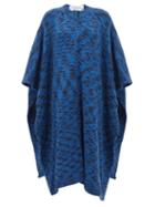 Gabriela Hearst - Lopez Mlange-cashmere Poncho - Womens - Blue Multi