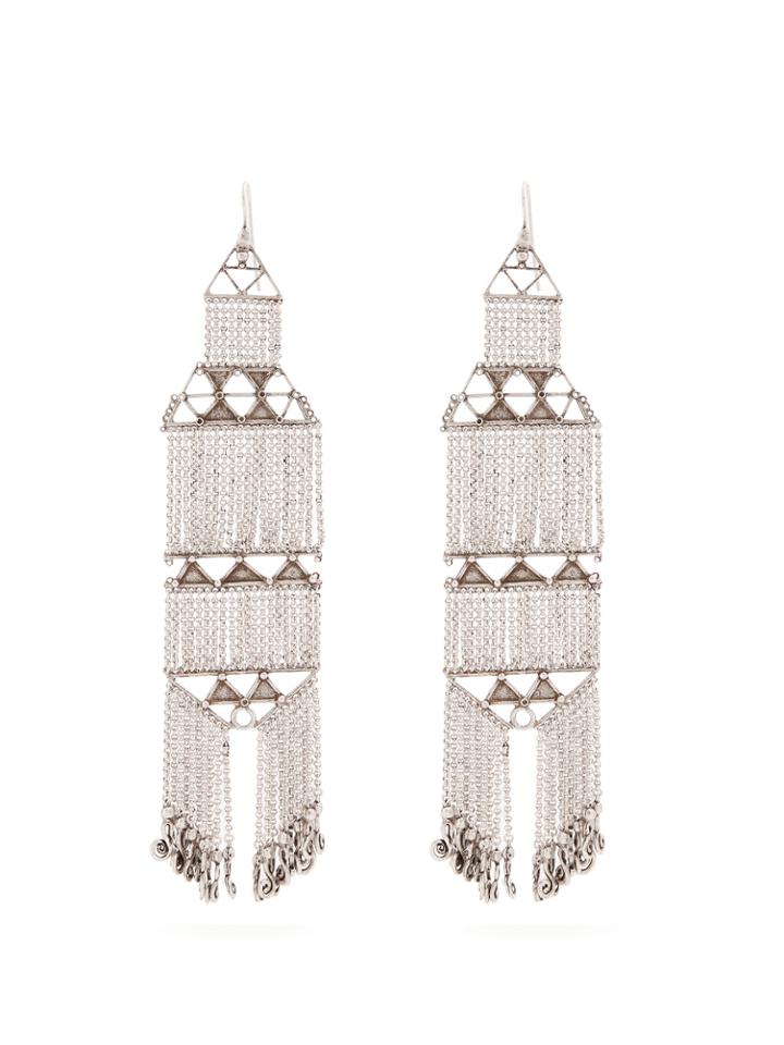 Saint Laurent Long Multi-tier Earrings