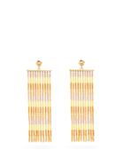 Matchesfashion.com Jacquemus - Rideaux Beaded-tassel Earrings - Womens - Orange