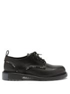Matchesfashion.com Valentino Garavani - Vltn-accent Leather Derby Shoes - Mens - Black