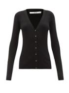 Matchesfashion.com Co - Rib-knitted Silk Cardigan - Womens - Black