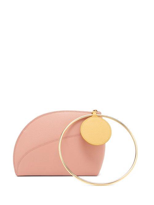 Matchesfashion.com Roksanda - Eartha Dot Bi Colour Leather Clutch - Womens - Light Pink