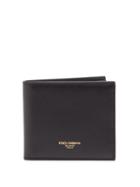 Matchesfashion.com Dolce & Gabbana - Logo Bi Fold Leather Wallet - Mens - Black