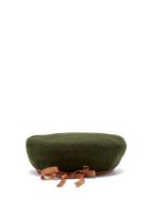 Matchesfashion.com Gucci - Leather-trim Wool-blend Beret - Womens - Green