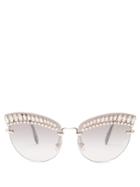 Miu Miu Crystal-embellished Acetate Cat-eye Sunglasses