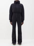 Fendi - Logo-embossed Padded Down Ski Suit - Womens - Black
