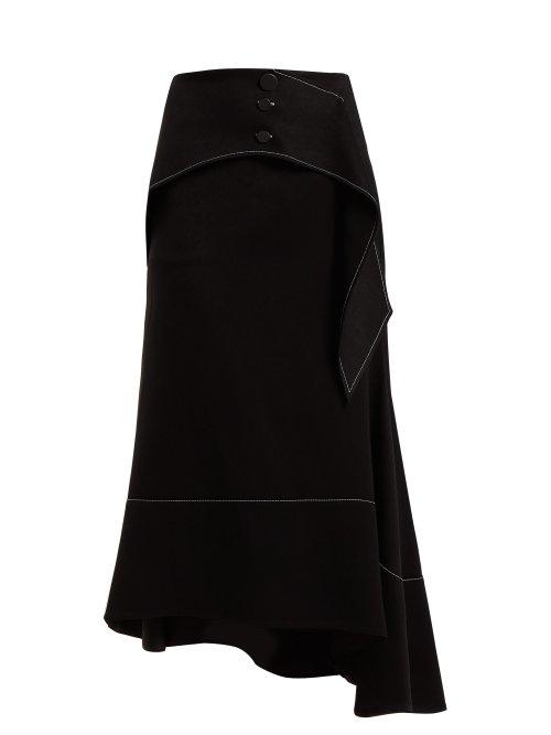 Matchesfashion.com Ellery - Yale Crepe Midi Skirt - Womens - Black