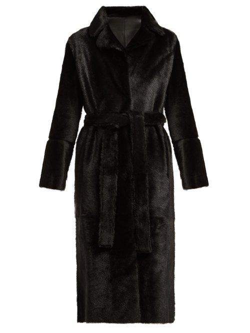 Matchesfashion.com Yves Salomon - Reversible Shearling Coat - Womens - Black