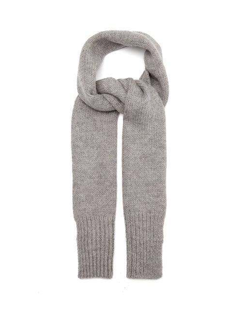 Matchesfashion.com Mhl By Margaret Howell - Ribbed Trim British Wool Scarf - Womens - Grey