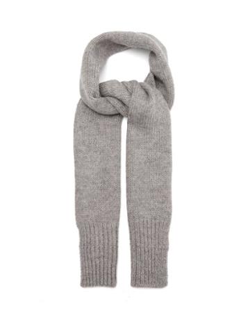 Matchesfashion.com Mhl By Margaret Howell - Ribbed Trim British Wool Scarf - Womens - Grey