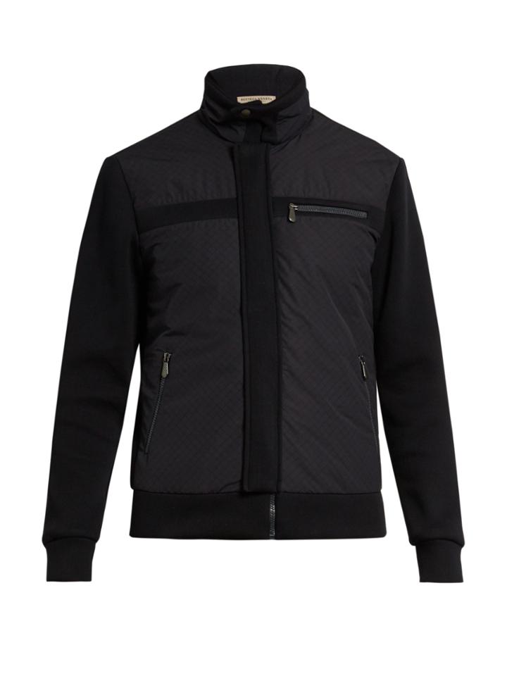 Bottega Veneta Intrecciato-print Panelled Cotton-blend Jacket