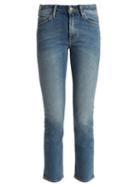 Matchesfashion.com M.i.h Jeans - Nikki High Rise Slim Leg Cropped Jeans - Womens - Denim