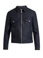 Ami Zip-through Point-collar Wool-blend Jacket