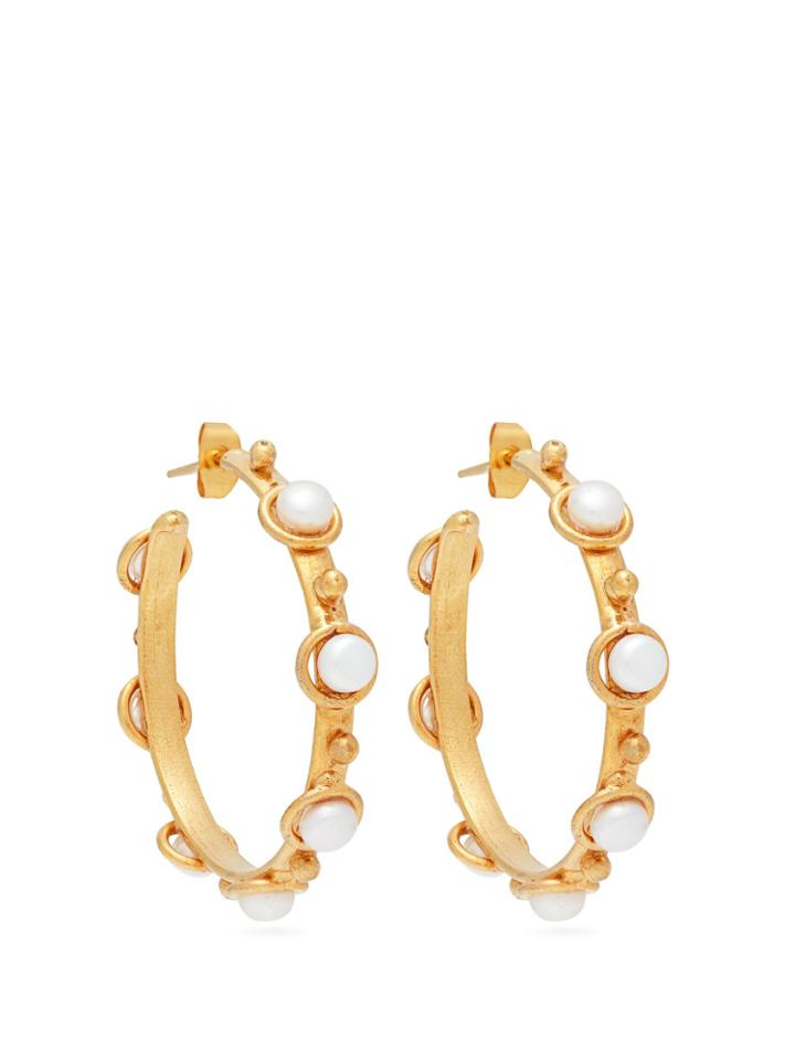 Sylvia Toledano Petite Candy Pearl-embellished Hoop Earrings